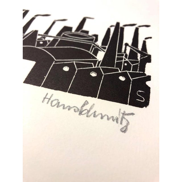 Industrie by Hans Schmitz for Edition Panderma, Basel, 1918This linocut, titled Industrie, is a work by Hans Schmitz....