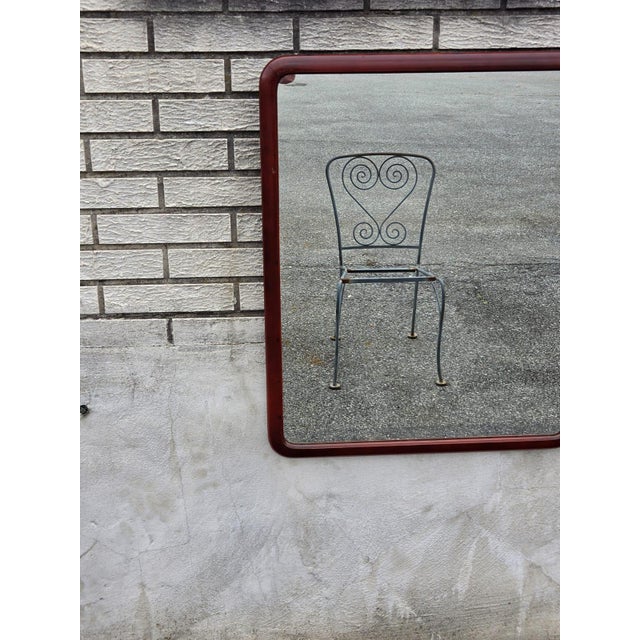 American 1920 Mahogany Round Edge American Mirror. For Sale - Image 3 of 17