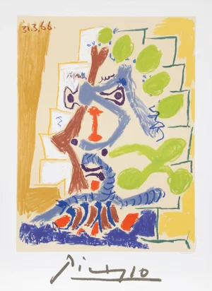 1980s "Le Peintre" Lithograph After Pablo Picasso