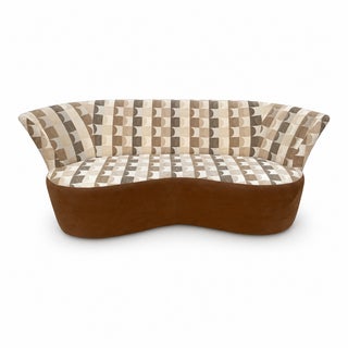 Weiman Style Modern Curved Serpentine Cloud Sofa For Sale