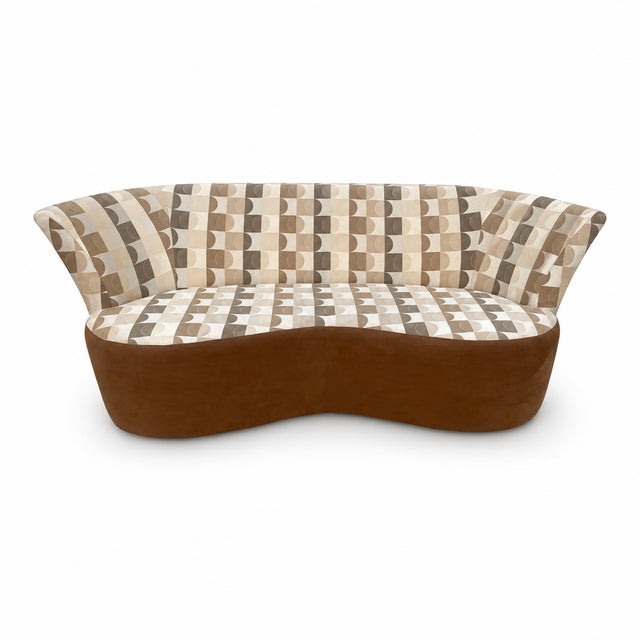 Weiman Style Modern Curved Serpentine Cloud Sofa For Sale