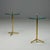 Italian Mid-Century Modern Style, Martini Side or End Tables, Brass, Glass Pair of modern occasional tables from 21st-...
