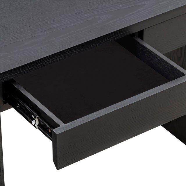 Black Marlow Black Wood Writing Desk For Sale - Image 8 of 11