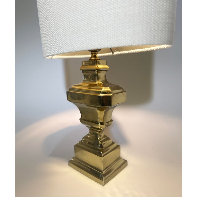 Metal Vintage Italian Brass Table Lamps, 1950s, Set of 2 For Sale - Image 7 of 8