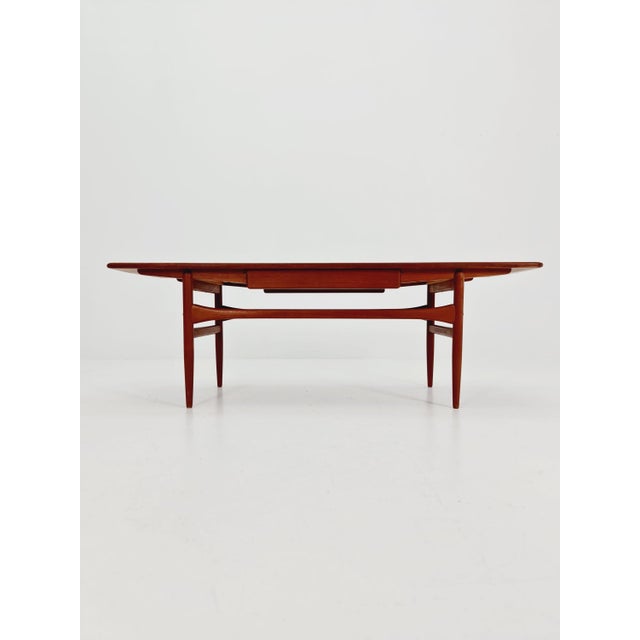 Vintage Danish Teak Coffee Table with Drawer from Arrebo Møbelfabrik, 1960s For Sale - Image 12 of 18