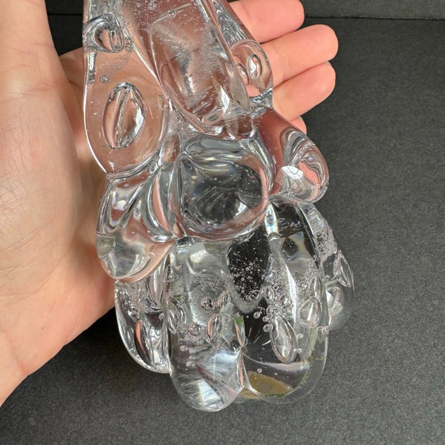 Vintage Art Glass Christmas Tree Sculpture Clear Bubbles For Sale - Image 6 of 12