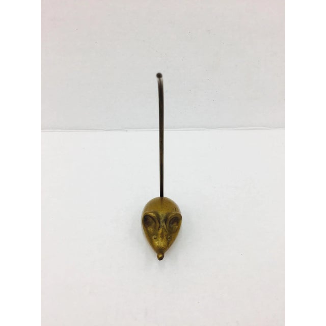 Brass Vintage Solid Brass Mouse Figure For Sale - Image 8 of 11