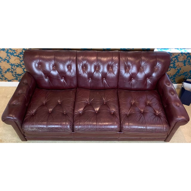 1970s Tufted Leather Sofa For Sale In Los Angeles - Image 6 of 11