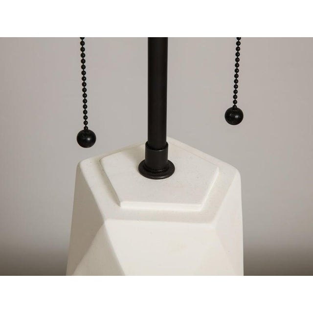 Bespoke Cubist Inspired Plaster Lamps - a Pair For Sale - Image 4 of 11