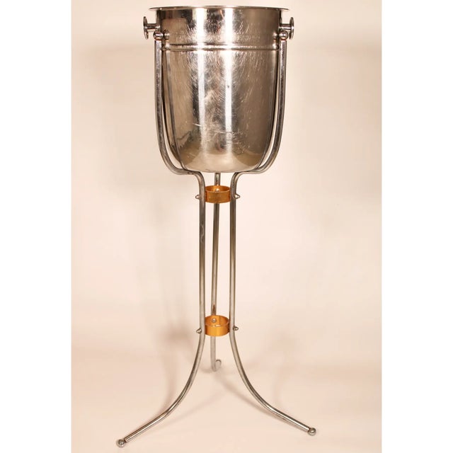 Vintage Art Deco Silver Champagne Ice Bucket Stand For Sale - Image 11 of 11
