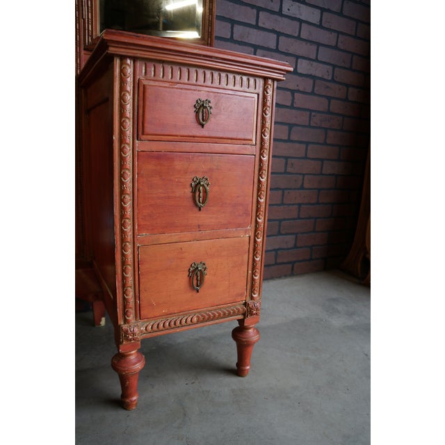 Shabby Chic Antique French Regency Style Vanity With Mirror For Sale - Image 3 of 9