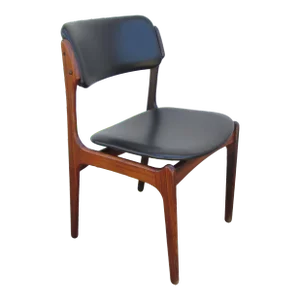 Mid Century Modern Rosewood Chair Attributed to Erik Buch Model 49 Chair