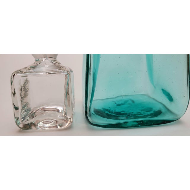1980's Blenko Ice Cube Decanter For Sale - Image 10 of 14