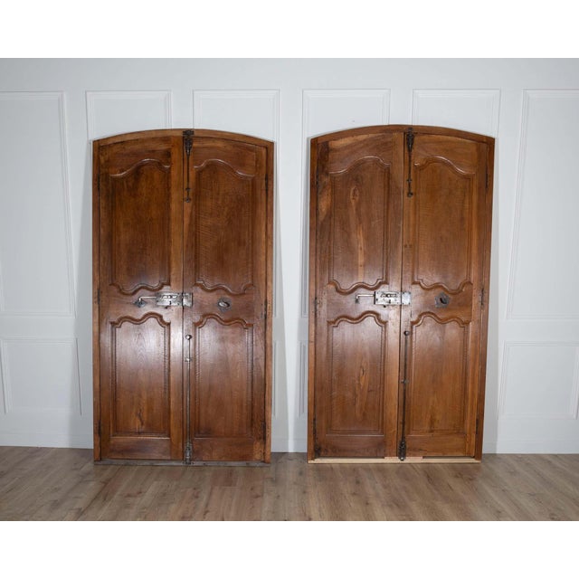 Two Pairs of 18th-Century French Walnut Communication Doors For Sale - Image 10 of 17