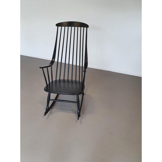 Black Rocking Chair by Lena Larsson for Nesto, 1960s For Sale - Image 9 of 14