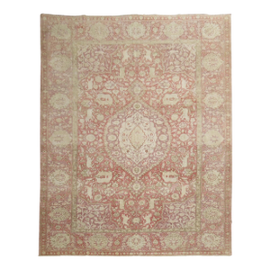 Zabihi Collection Animal Motif Rose Lavender Turkish Room Size Rug