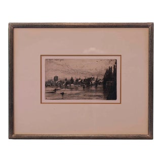 Sir Francis Seymour Haden (1818-1910. British) "Old Chelsea Church" Etching For Sale