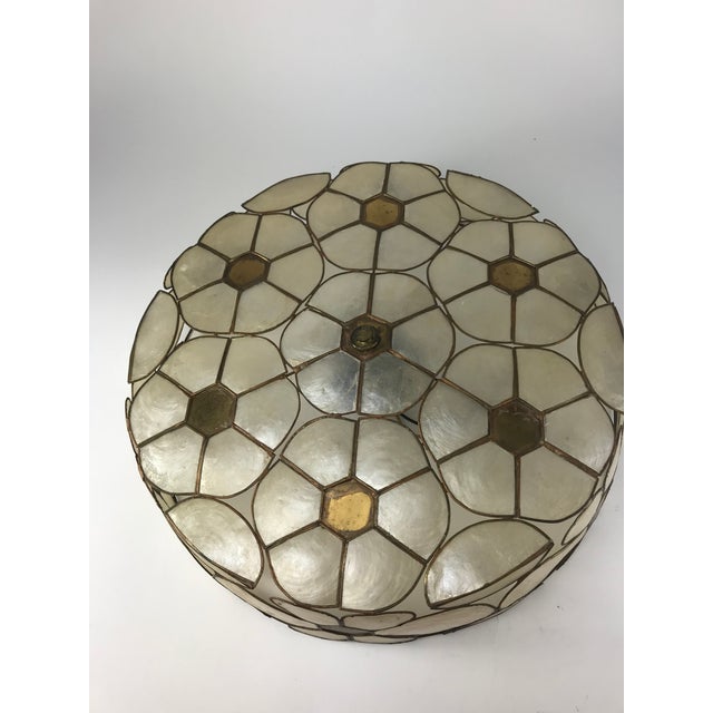 Abalone Capiz Shell Ceiling Mount Light Fixture Chairish