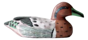 Vintage Hand-Painted Wood Duck