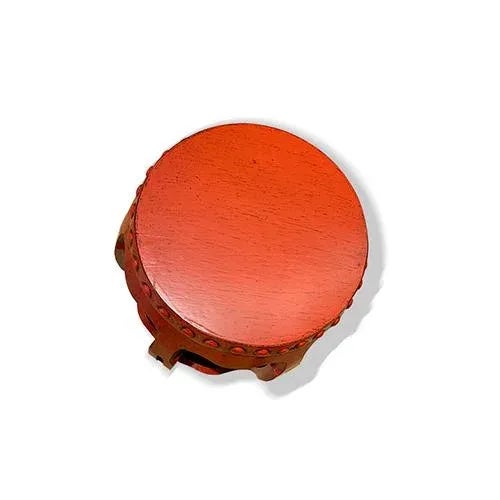 Chinese 1980s Asian Distressed Red Drum Stool For Sale - Image 3 of 5