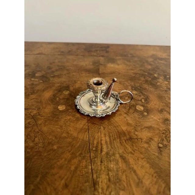 Early 19th Century Antique George III Silver-Plated Chamber Sticks, 1800, Set of 2 For Sale - Image 5 of 7