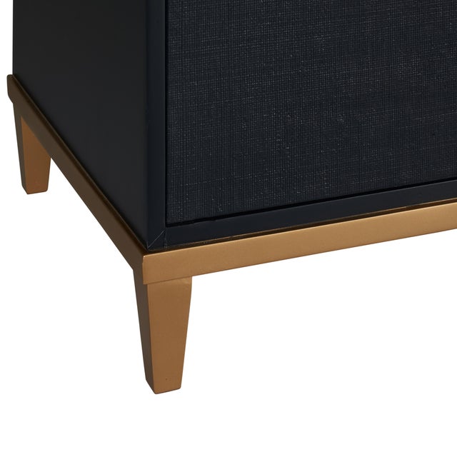 Ink Blue Avery Raffia Sideboard - Navy For Sale - Image 8 of 8