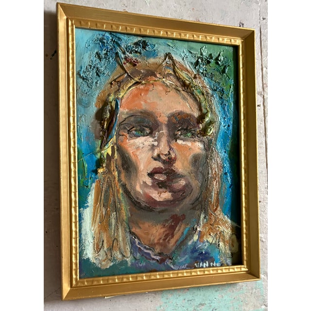 2020s "Lady Liberty", Original Oil Painting, Figurative Art, Framed For Sale - Image 5 of 8