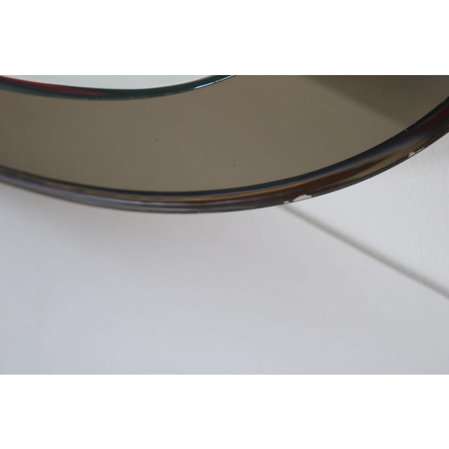 Gray Oval Two-Tone Mirror by Antonio Lupi attributed to Cristal Luxor, 1960s For Sale - Image 8 of 18