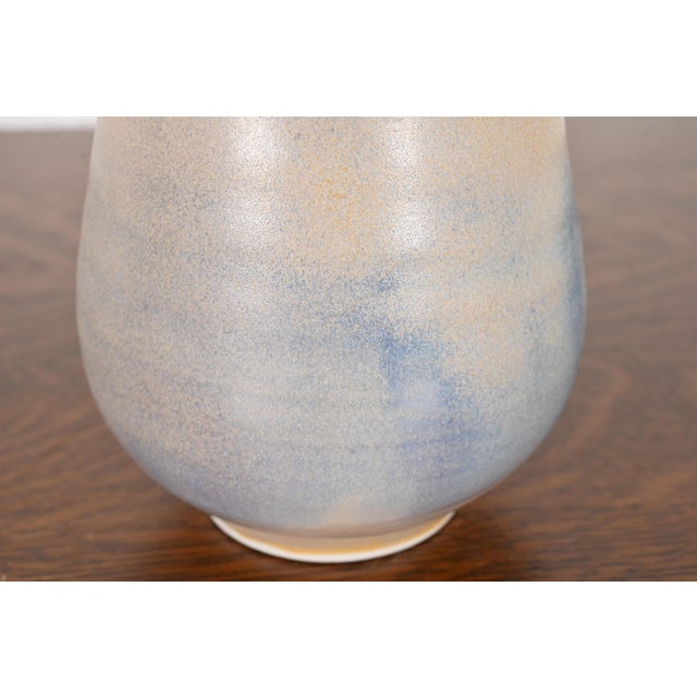 Beige Roycroft Pottery Arts & Crafts Glazed Ceramic Vase For Sale - Image 8 of 12