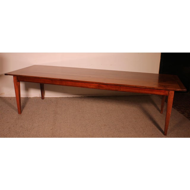 Refectory Table in Cherry Wood For Sale - Image 8 of 12