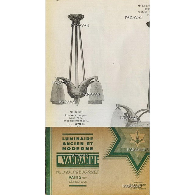 French Art Deco Chandelier by Degue & Vandamme 1920s France For Sale - Image 13 of 13