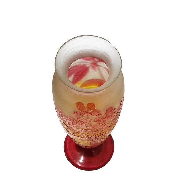 Small Art Nouveau Cameo Vase by Émile Gallé, 1900s For Sale - Image 3 of 6