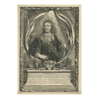 Jan de Visscher, Vice Admiral Abraham van der Hulst Dutch Naval Hero, 1666 For Sale