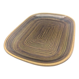 1970s Stoneware Serving Platter For Sale