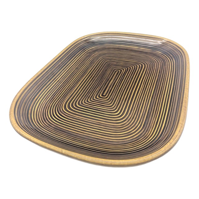 1970s Stoneware Serving Platter For Sale