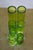 6 Chinese Emerald Green Blown Glass Graduated Tubular Torpedo Bud Vases 4" to 8" For Sale - Image 9 of 13