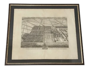 Early 18th Century Etching "Badminton in the County of Gloucester" C.1724