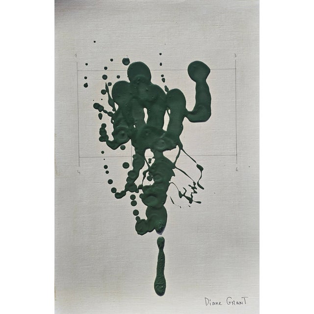 Set of 6 - Contemporary One-of-a-Kind Dark Green Botanical Organic Modern Original Oil Paintings / Herbarium / Floral / Earth Tones For Sale - Image 6 of 11