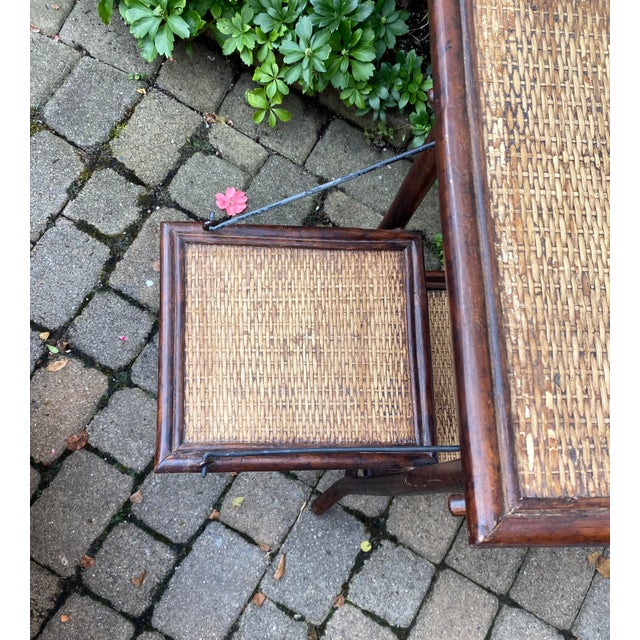 1980s Boho Chic Rattan Side Table For Sale In Savannah - Image 6 of 8