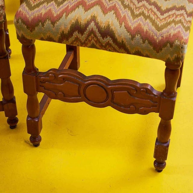 Spool Chairs in Wood, 1970s, Set of 6 For Sale - Image 6 of 11