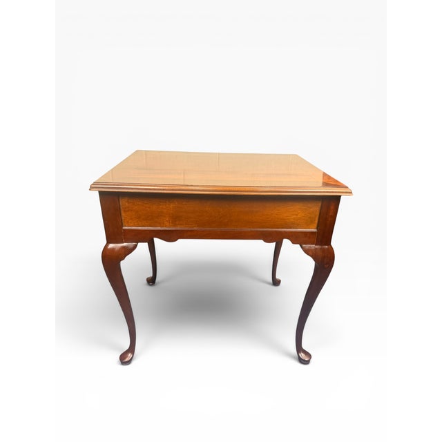 1970s Pair of Councill Craftsmen Mahogany Queen Anne Lamp Tables For Sale In Boston - Image 6 of 14