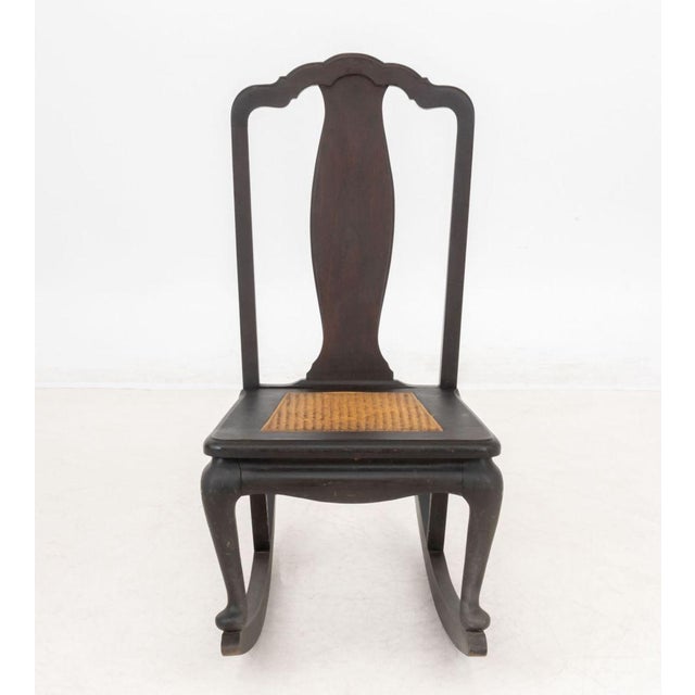 Queen Anne Queen Anne Style Cane Paneled Seat Chairs, 2 For Sale - Image 3 of 13