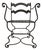 Vintage Wrought Iron Curule Armchair With Sculptural Scrollwork For Sale
