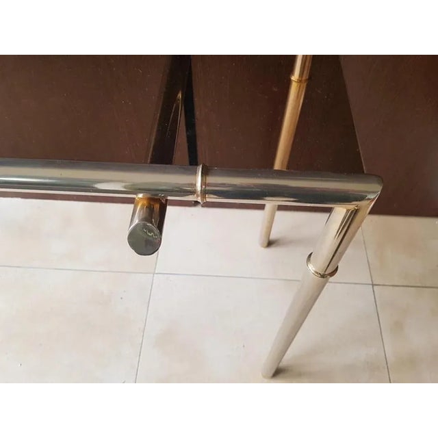 Smoked Glass and Nickel Console Table, 1968 For Sale - Image 10 of 18