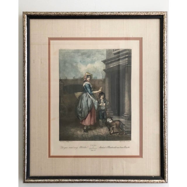 1812 Hand-Colored Engraving by Francis Wheatley – “Do You Want Any Matches?” | Cries of London For Sale - Image 4 of 4