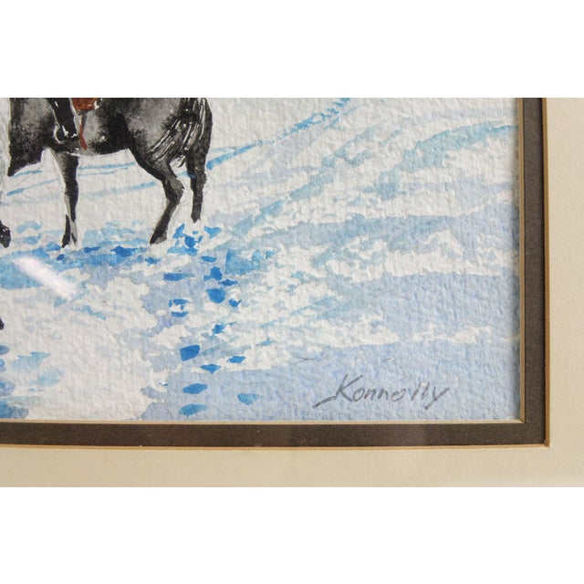 This beautifully serene watercolor painting captures a quiet yet compelling winter moment with delicate artistry. A lone...