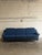 Mid-Century Modern Blue Upholstered Convertible Sofa Daybed 3-Seat Couch Lounge Mid-Century Modern 1970s For Sale - Image 3 of 11