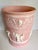 Here is a beautiful vintage Neoclassical cachepot, attributed to Incolay and dating to about the 1960-70s. The cylindrical...