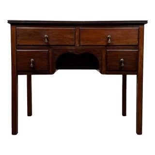 Antique Early 20th Century English Edwardian Mahogany Writing Table, 1890s For Sale