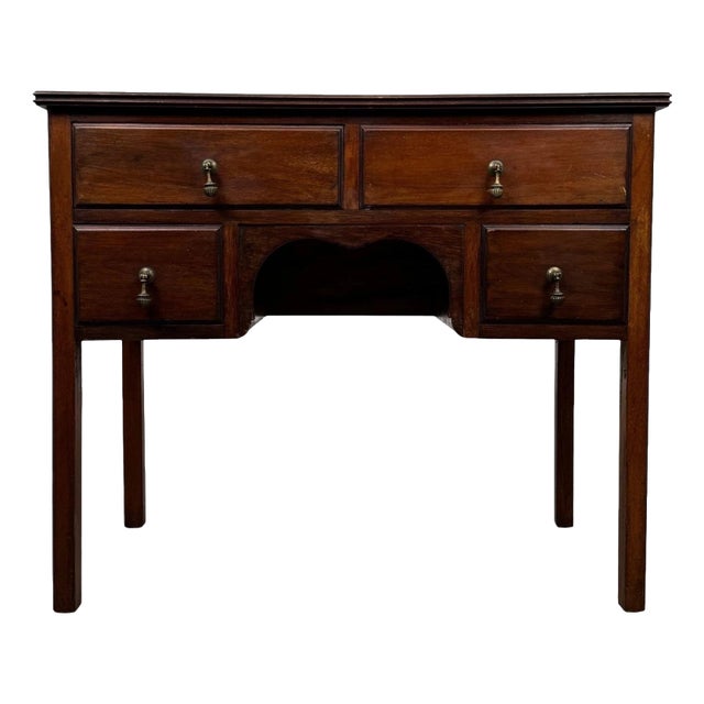 Antique Early 20th Century English Edwardian Mahogany Writing Table, 1890s For Sale